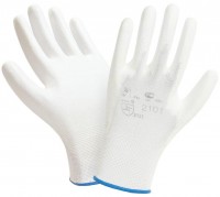 Перчатки нейлоновые с полиуретановым покрытием белые